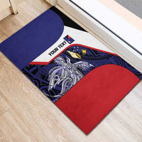 Personalised PNG West New Britain Province Rubber Doormat Bird of Paradise Tattoo Flag Motif LT9 - Polynesian Pride