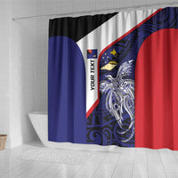 Personalised PNG West New Britain Province Shower Curtain Bird of Paradise Tattoo Flag Motif LT9 - Polynesian Pride
