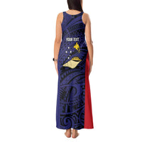 Personalised PNG West New Britain Province Tank Maxi Dress Bird of Paradise Tattoo Flag Motif LT9 - Polynesian Pride