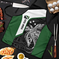 Personalised PNG Western Highlands Province Apron Bird of Paradise Tattoo Flag Motif LT9 Green - Polynesian Pride