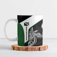 Personalised PNG Western Highlands Province Ceramic Mug Bird of Paradise Tattoo Flag Motif LT9 Green - Polynesian Pride