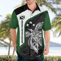Personalised PNG Western Highlands Province Hawaiian Shirt Bird of Paradise Tattoo Flag Motif LT9 - Polynesian Pride