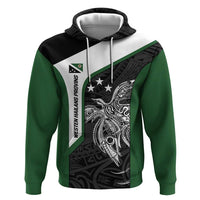 Personalised PNG Western Highlands Province Hoodie Bird of Paradise Tattoo Flag Motif LT9 Pullover Hoodie Green - Polynesian Pride