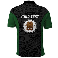 Personalised PNG Western Highlands Province Polo Shirt Bird of Paradise Tattoo Flag Motif LT9 - Polynesian Pride