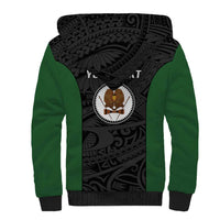 Personalised PNG Western Highlands Province Sherpa Hoodie Bird of Paradise Tattoo Flag Motif LT9 - Polynesian Pride
