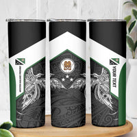 Personalised PNG Western Highlands Province Skinny Tumbler Bird of Paradise Tattoo Flag Motif LT9 - Polynesian Pride