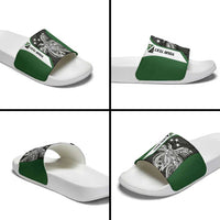 Personalised PNG Western Highlands Province Slide Sandals Bird of Paradise Tattoo Flag Motif LT9 - Polynesian Pride