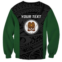 Personalised PNG Western Highlands Province Sweatshirt Bird of Paradise Tattoo Flag Motif LT9 - Polynesian Pride