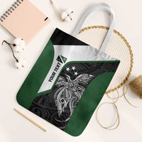 Personalised PNG Western Highlands Province Tote Bag Bird of Paradise Tattoo Flag Motif LT9 White Strap One Size Green - Polynesian Pride