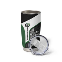 Personalised PNG Western Highlands Province Tumbler Cup Bird of Paradise Tattoo Flag Motif LT9 - Polynesian Pride