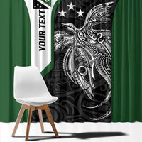 Personalised PNG Western Highlands Province Window Curtain Bird of Paradise Tattoo Flag Motif LT9 - Polynesian Pride