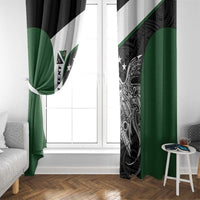 Personalised PNG Western Highlands Province Window Curtain Bird of Paradise Tattoo Flag Motif LT9 - Polynesian Pride