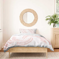 White Sunday Lotu Tamaiti Bedding Set Polynesian Wave Pastel Blush - Polynesian Pride