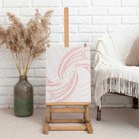 White Sunday Lotu Tamaiti Canvas Wall Art Polynesian Wave Pastel Blush - Polynesian Pride