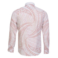 White Sunday Lotu Tamaiti Family Matching Puletasi and Hawaiian Shirt Polynesian Wave Pastel Blush LT9 - Polynesian Pride