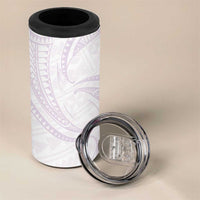 White Sunday Lotu Tamaiti 4 in 1 Can Cooler Tumbler Polynesian Wave Pastel Mauve LT9 - Polynesian Pride
