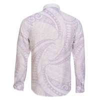 White Sunday Lotu Tamaiti Family Matching Summer Maxi Dress and Hawaiian Shirt Polynesian Wave Pastel Mauve LT9 - Polynesian Pride