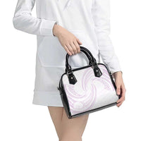 White Sunday Lotu Tamaiti Shoulder Handbag Polynesian Wave Pastel Mauve - Polynesian Pride