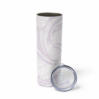 White Sunday Lotu Tamaiti Skinny Tumbler Polynesian Wave Pastel Mauve LT9 - Polynesian Pride