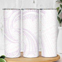 White Sunday Lotu Tamaiti Skinny Tumbler Polynesian Wave Pastel Mauve LT9 - Polynesian Pride