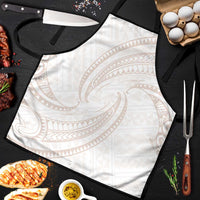 White Sunday Lotu Tamaiti Apron Polynesian Wave Pastel Nude - Polynesian Pride