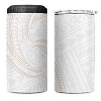 White Sunday Lotu Tamaiti 4 in 1 Can Cooler Tumbler Polynesian Wave Pastel Nude LT9 One Size: 16 oz Nude - Polynesian Pride