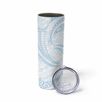 White Sunday Lotu Tamaiti Skinny Tumbler Polynesian Wave Pastel Sky Blue LT9 - Polynesian Pride