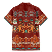 Oxblood Batik Papua-inspired Pattern Family Matching Mermaid Dress and Hawaiian Shirt LT9 - Polynesian Pride