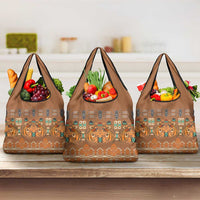 Terracotta Batik Papua-inspired Pattern Grocery Bag - Polynesian Pride