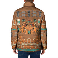 Terracotta Batik Papua-inspired Pattern Padded Jacket - Polynesian Pride