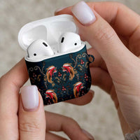 Dark Cyan Blue Bird of Batik Papua AirPods Case Exotic Natural Wealth of Papua LT9 - Polynesian Pride
