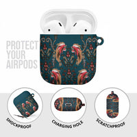Dark Cyan Blue Bird of Batik Papua AirPods Case Exotic Natural Wealth of Papua LT9 - Polynesian Pride