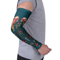 Dark Cyan Blue Bird of Batik Papua Arm Sleeves Exotic Natural Wealth of Papua LT9 - Polynesian Pride