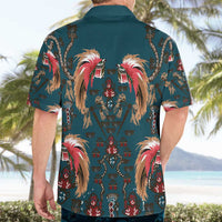 Dark Cyan Blue Bird of Batik Papua Hawaiian Shirt Exotic Natural Wealth of Papua LT9 - Polynesian Pride