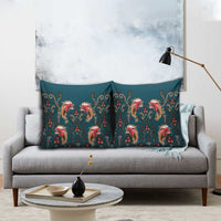 Dark Cyan Blue Bird of Batik Papua Pillow Cover Exotic Natural Wealth of Papua LT9 - Polynesian Pride