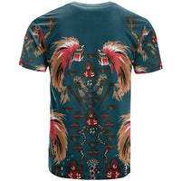 Dark Cyan Blue Bird of Batik Papua T Shirt Exotic Natural Wealth of Papua LT9 - Polynesian Pride