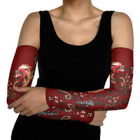 Oxblood Bird of Batik Papua Arm Sleeves Exotic Natural Wealth of Papua LT9 - Polynesian Pride