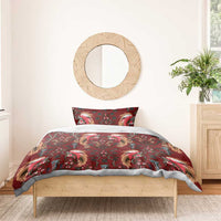 Oxblood Bird of Batik Papua Bedding Set Exotic Natural Wealth of Papua LT9 - Polynesian Pride