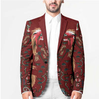 Oxblood Bird of Batik Papua Blazer Exotic Natural Wealth of Papua LT9 - Polynesian Pride