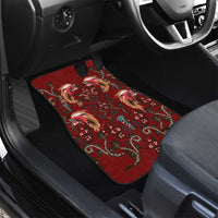 Oxblood Bird of Batik Papua Car Mats Exotic Natural Wealth of Papua LT9 - Polynesian Pride