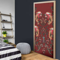 Oxblood Bird of Batik Papua Door Cover Exotic Natural Wealth of Papua LT9 - Polynesian Pride