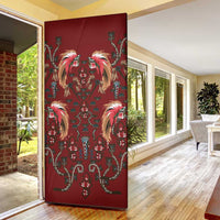 Oxblood Bird of Batik Papua Door Cover Exotic Natural Wealth of Papua LT9 - Polynesian Pride
