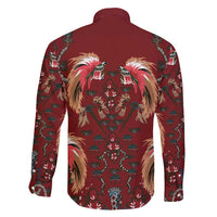 Oxblood Bird of Batik Papua Family Matching Short Sleeve Bodycon Dress and Hawaiian Shirt Exotic Natural Wealth of Papua LT9 - Polynesian Pride