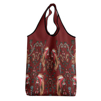 Oxblood Bird of Batik Papua Grocery Bag Exotic Natural Wealth of Papua LT9 - Polynesian Pride