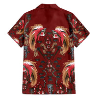 Oxblood Bird of Batik Papua Hawaiian Shirt Exotic Natural Wealth of Papua LT9 - Polynesian Pride