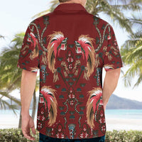Oxblood Bird of Batik Papua Hawaiian Shirt Exotic Natural Wealth of Papua LT9 - Polynesian Pride