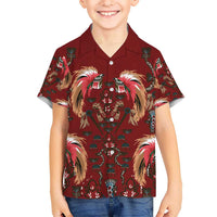 Oxblood Bird of Batik Papua Hawaiian Shirt Exotic Natural Wealth of Papua LT9 - Polynesian Pride