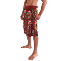 Oxblood Bird of Batik Papua Lavalava Exotic Natural Wealth of Papua LT9 - Polynesian Pride