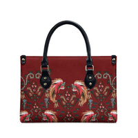Oxblood Bird of Batik Papua Leather Bag Exotic Natural Wealth of Papua LT9 - Polynesian Pride