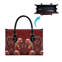 Oxblood Bird of Batik Papua Leather Bag Exotic Natural Wealth of Papua LT9 - Polynesian Pride